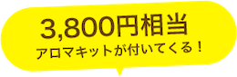 3800円相当 アロマキットが付いてくる！