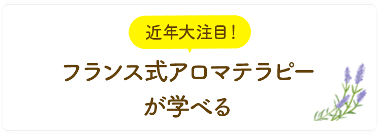 近年大注目！フランス式アロマテラピーが学べる