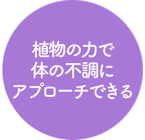 植物の力で体の不調にアプローチできる